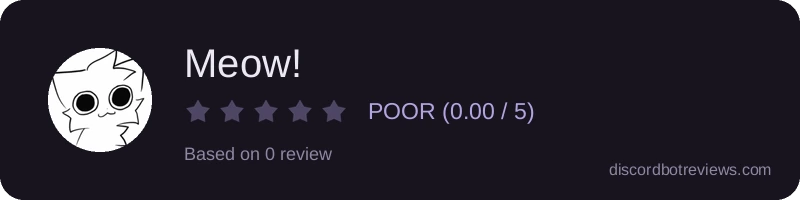 Rating widget preview for Meow!