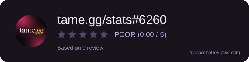 Rating widget preview for tame.gg/stats#6260