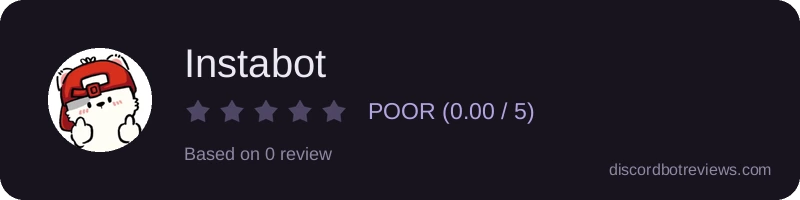 Rating widget preview for Instabot