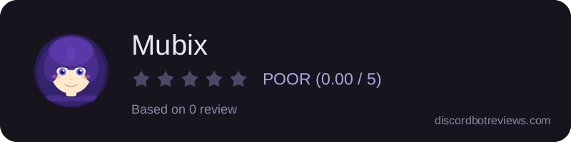 Rating banner for Mubix