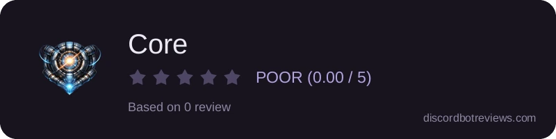 Rating widget preview for Core
