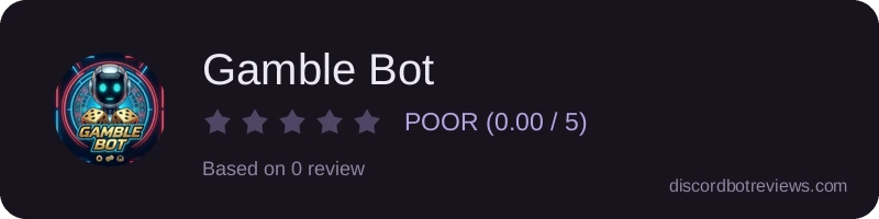 Rating widget preview for Gamble Bot