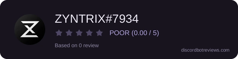 Rating widget preview for ZYNTRIX#7934