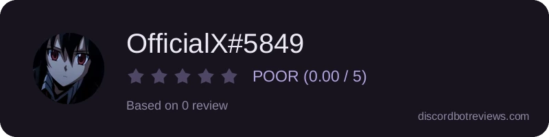 Rating banner for OfficialX#5849