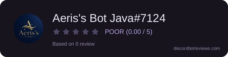 Rating widget preview for Aeris's Bot Java#7124