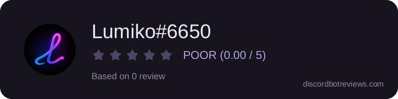 Rating widget preview for Lumiko#6650