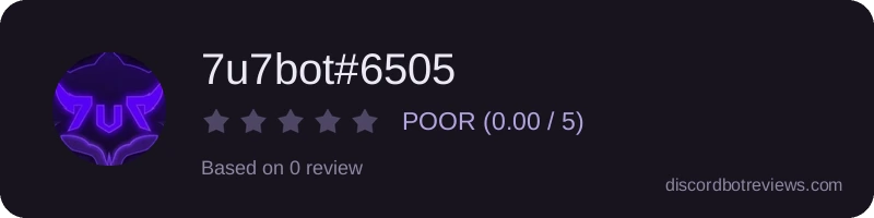 Rating widget preview for 7u7bot#6505