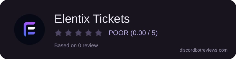 Rating widget preview for Elentix Tickets