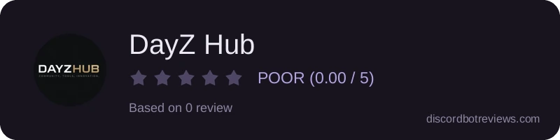 Rating widget preview for DayZ Hub
