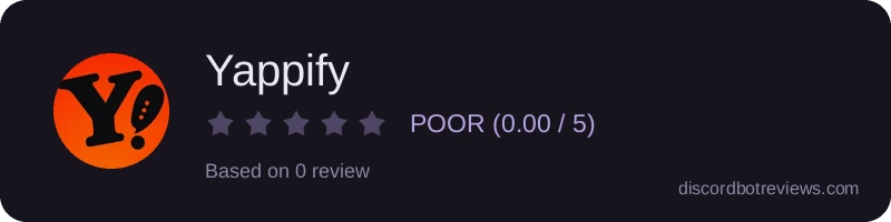 Rating widget preview for Yappify