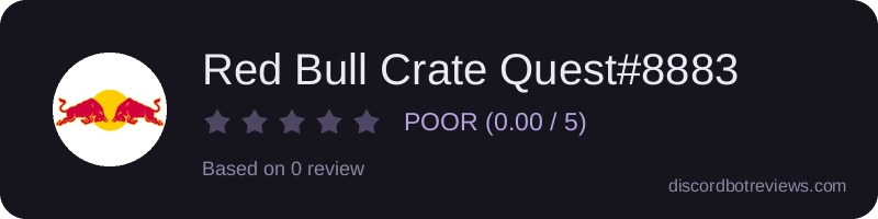 Rating widget preview for Red Bull Crate Quest#8883