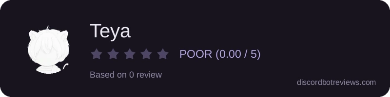 Rating widget preview for Teya