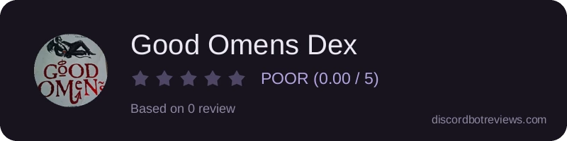 Rating widget preview for Good Omens Dex