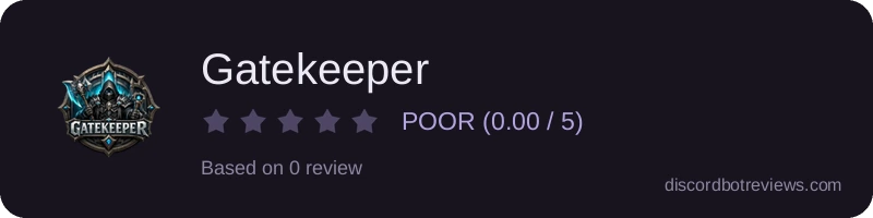 Rating widget preview for Gatekeeper
