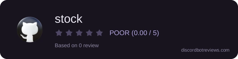 Rating widget preview for stock