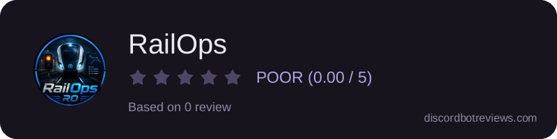 Rating widget preview for RailOps