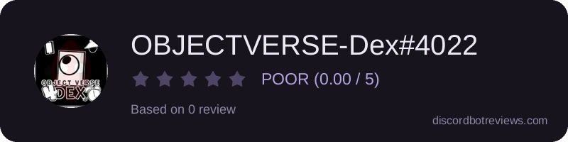 Rating banner for OBJECTVERSE-Dex#4022