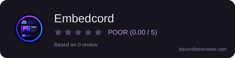 Rating widget preview for Embedcord