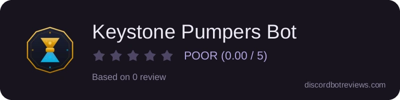 Rating widget preview for Keystone Pumpers Bot