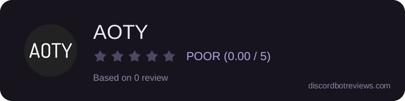 Rating widget preview for AOTY