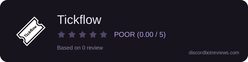 Rating widget preview for Tickflow