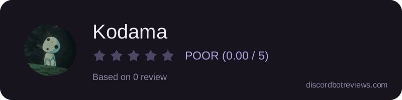 Rating widget preview for Kodama