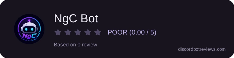 Rating widget preview for NgC Bot