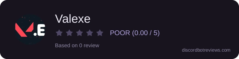 Rating widget preview for Valexe