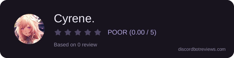Rating widget preview for Cyrene.