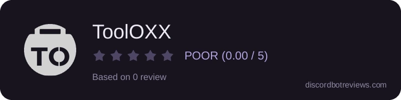 Rating widget preview for ToolOXX