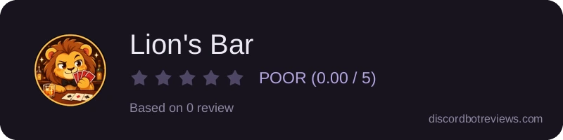 Rating widget preview for Lion's Bar