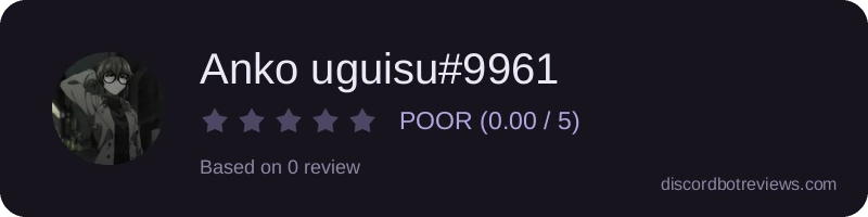 Rating widget preview for Anko uguisu#9961