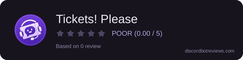 Rating widget preview for Tickets! Please
