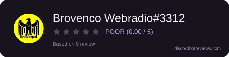 Rating widget preview for Brovenco Webradio#3312