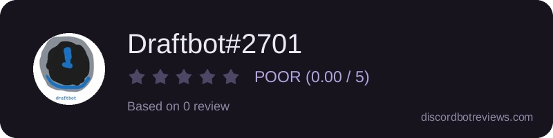 Rating widget preview for Draftbot#2701