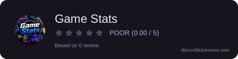 Rating widget preview for Game Stats