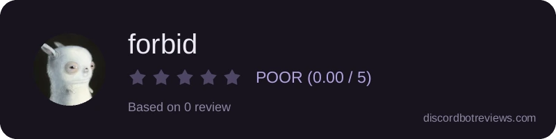 Rating widget preview for forbid