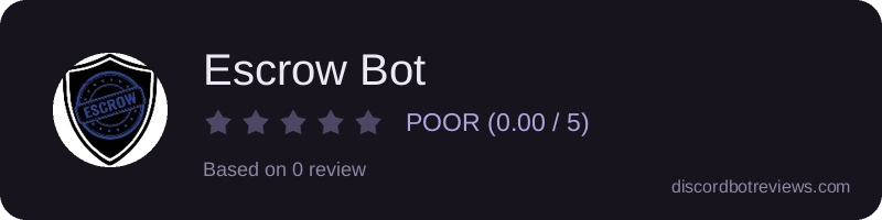 Rating widget preview for Escrow Bot