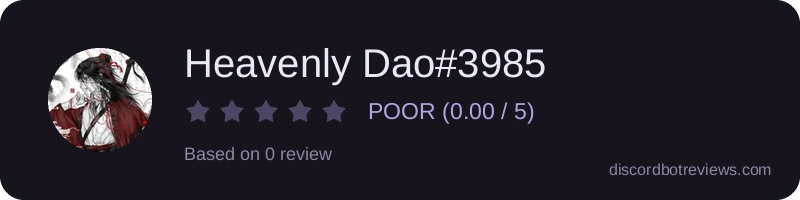 Rating widget preview for Heavenly Dao#3985