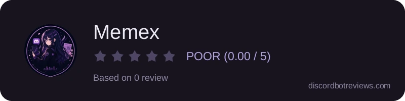 Rating widget preview for Memex