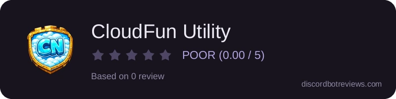 Rating widget preview for CloudFun Utility