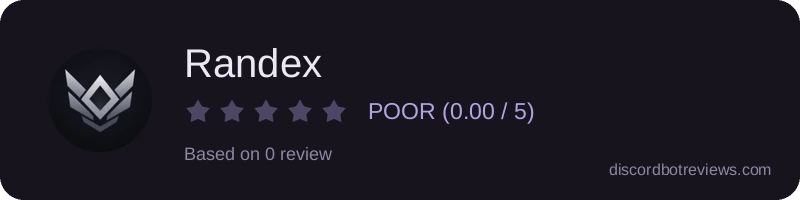 Rating widget preview for Randex