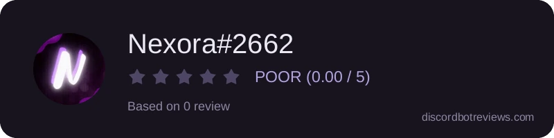 Rating banner for Nexora#2662