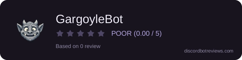 Rating widget preview for GargoyleBot