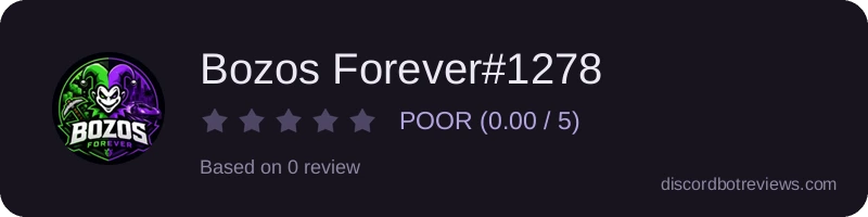Rating widget preview for Bozos Forever#1278