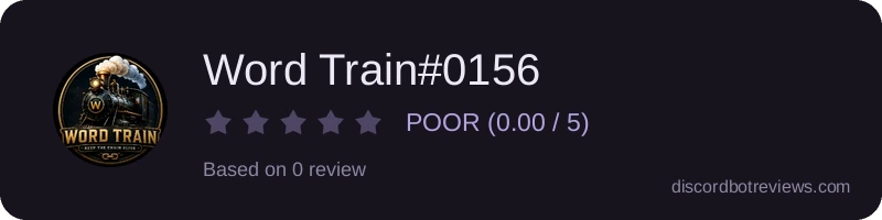 Rating widget preview for Word Train#0156