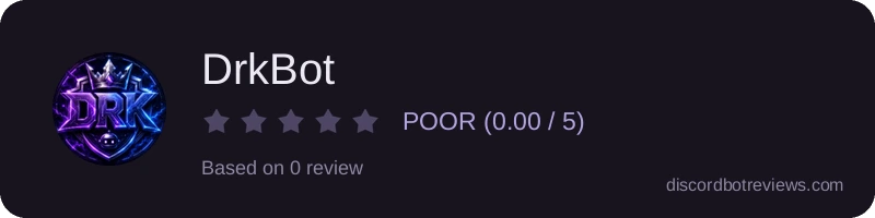 Rating widget preview for DrkBot