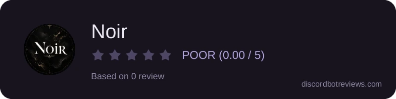 Rating widget preview for Noir