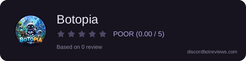 Rating widget preview for Botopia