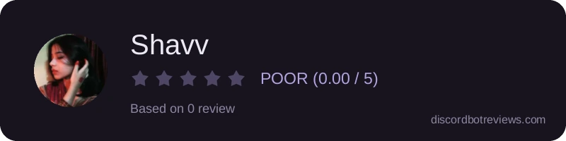 Rating widget preview for Shavv